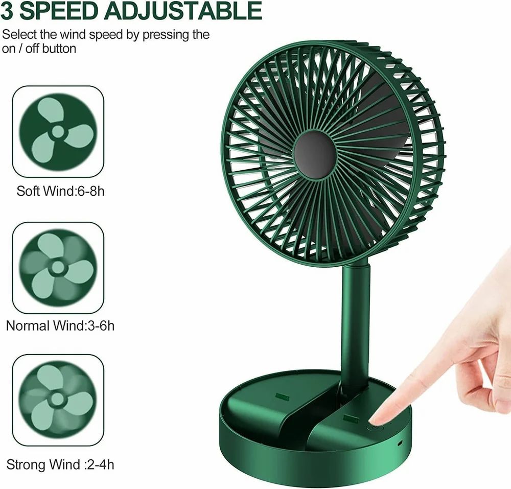 Rechargeable Telescopic Foldable Fan