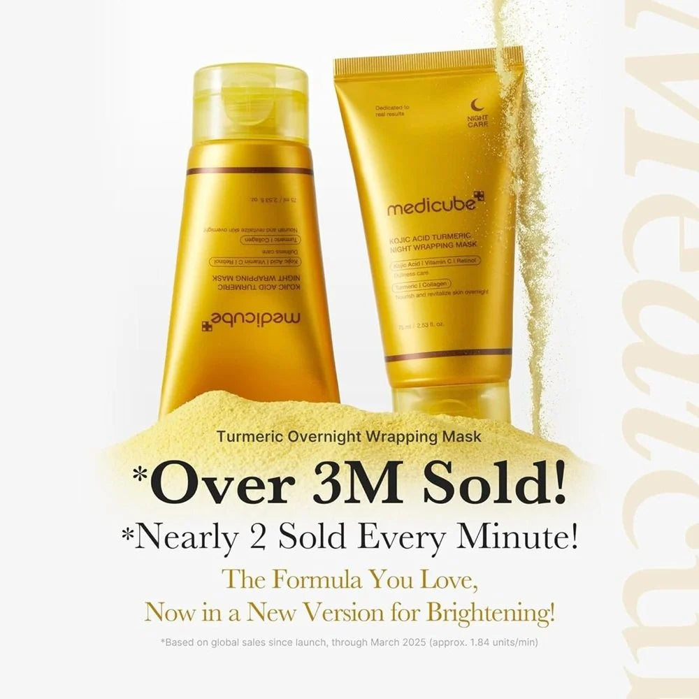 Medicube Kojic Acid Turmeric Overnight Wrapping Peel Off Mask Medicube Overnight Face Mask